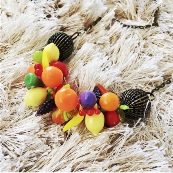 Vintage Jewelry Vintage Fruit Charm Necklace Poshmark
